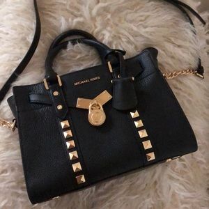 Michael Kors black leather like new bag